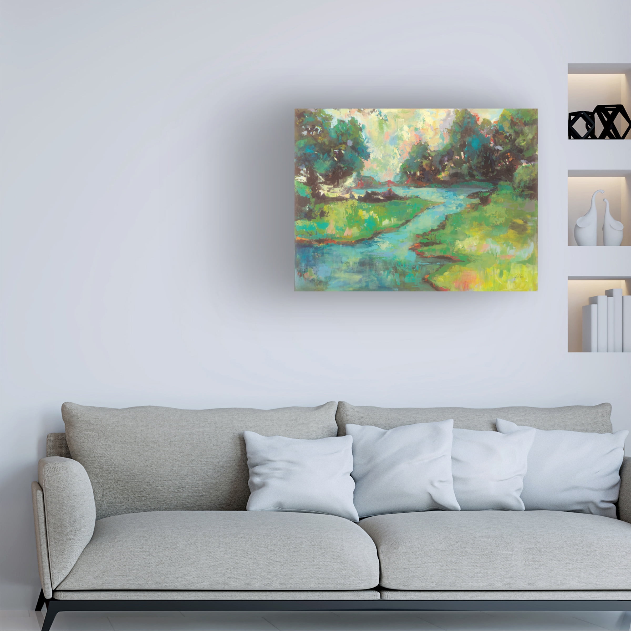 Trademark Fine Art 'Landscape in the Parks River' Canvas Art by Jeanette Vertentes