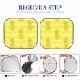 thumbnail image 6 of Balery 2 Piece Gold Pineapple Car Windshield Sun Shade|Foldable Front Windshield Shade for Car Front Window for Most Sedans SUV Truck-, 6 of 7