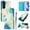 Blue Painting, variant on Compatible for Samsung Galaxy S23 Wallet Case, Painting Pattern Premium PU Leather [Credit Card Holder] [Wrist Strap] Flip Stand Feature Purse Case Full Protective Pattern Cover, Coloful Marble