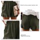 thumbnail image 5 of Pantalones cortos con dobladillo con volantes y bolsillos laterales, cintura media elástica, corte holgado, pantalones cortos con dobladillo con volantes para mujer para fiesta, 5 of 6