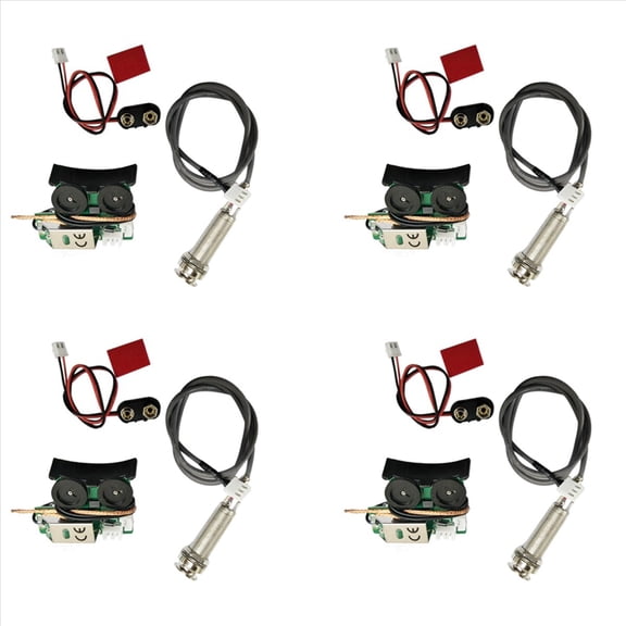 4X Under Saddle Piezo Pickup Onboard Preamp System for Acoustic Guitar