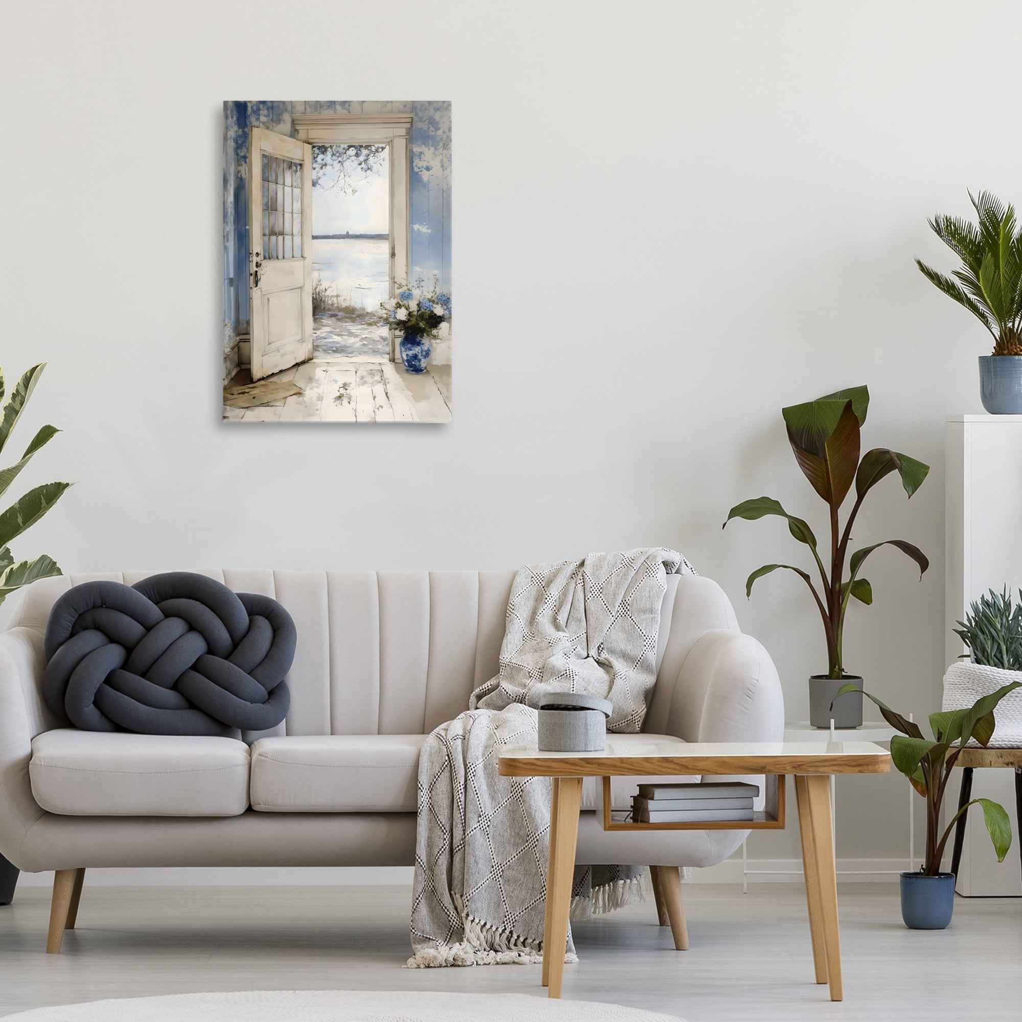 Stupell Industries Blue Country Cottage Doorway Canvas Wall Art, design by LSR Design Studio