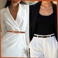 thumbnail image 4 of 3 Pcs Womens Leather Thin Belts Fashion Skinny Belt for Jeans Dresses, 4 of 11