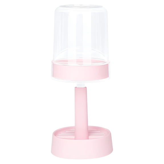 ACDANC Plastic Adjustable Toothbrush Holder with Cup,Compatible with Electric & Conventional Toothbrushes (Pink)