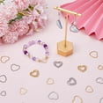 thumbnail image 4 of 1 Box 48Pcs Valentines Day Open Bezel Heart Charm Heart Bezel Charms 304 Stainless Steel Heart Charms Heart Linking Rings Heart Geometric Frames Charms for DIY, 4 of 9