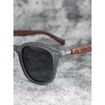 thumbnail image 2 of Retro Wood Grain Full Frame Sunglasses with UV400 Protection Fashionable Eye Protection for Everyday Wear Versatile, 2 of 5