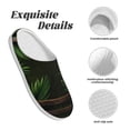 thumbnail image 5 of Lsque Framed Greenery Wall Art Pattern Womens Comfort Cotton on Scuff With Memory Foam and Anti-skid Sole Slipper-42/43, 5 of 7