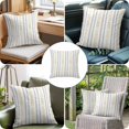 thumbnail image 4 of Throw Pillow Covers, Modern Bohemia Decorative Throw Pillow Covers 20x20 Inch, Spring Floral Leaves Lines Simple Rustic Square Linen Pillow Cases for Couch/Living Room/Sofa, 4 of 9