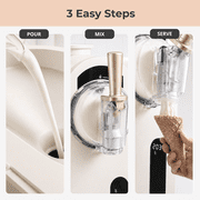 Whynter 1.6 Qt 7-in-1 Slushie & Soft Serve Ice Cream Maker, Compressor, Gold White
