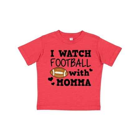 

Inktastic I Watch Football with My Momma Gift Toddler Boy Girl T-Shirt