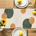 thumbnail image 4 of Burlap Table Runner 90 Inches Long, Watercolor Color Block on Vintage Linen Non-Slip Kitchen Table Runners for Dining Room Everyday Use Party Table Decorations Abstract Modern Art, 4 of 9