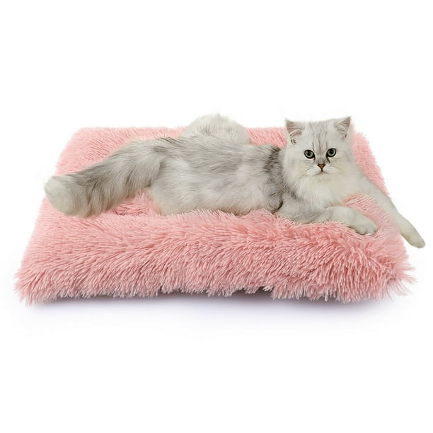 Plush Pillow Pet Bed for Dogs & Cats Dog Crate Mat Pad Bolster