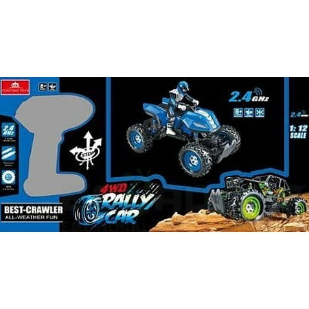 Big-Daddy 4WD Rally Car 1:12 Scale With Attached Driver - Channel RC 2.4 GHz Radio Remote Control, 4 Wheel Drive, Suspension Systems, Off Road Vehicle - Best Crawler, All Weather Fun For (Best Rc Cars Under 100)