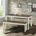 thumbnail image 2 of Wood Bench White Distressed | Furniture Dash CADB109, 2 of 5