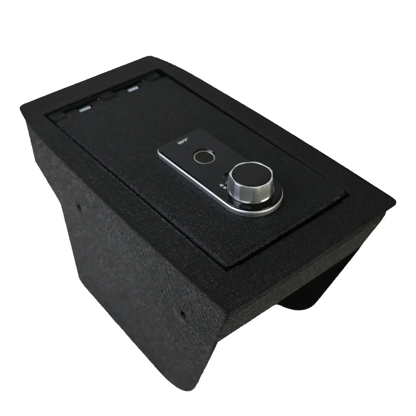 Console Safe Gun Safe for Car, WASAI Premium In-vehicle Console Gun Vault Lockbox Compatible with FORD BRONCO SPORT 2021-2024, Fingerprint Lock with Backup Key.