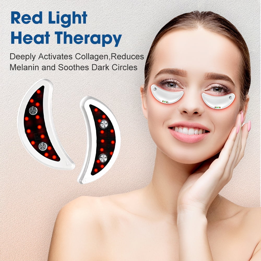 Flaremore Red Light Therapy Eye Patches for Dark Circles, Tired Eyes, Puffiness, Eye Wrinkles & Eye Bags,Anti-Aging Eye Pods, Inflammation Gadget for Eyes with Red Light Therapy