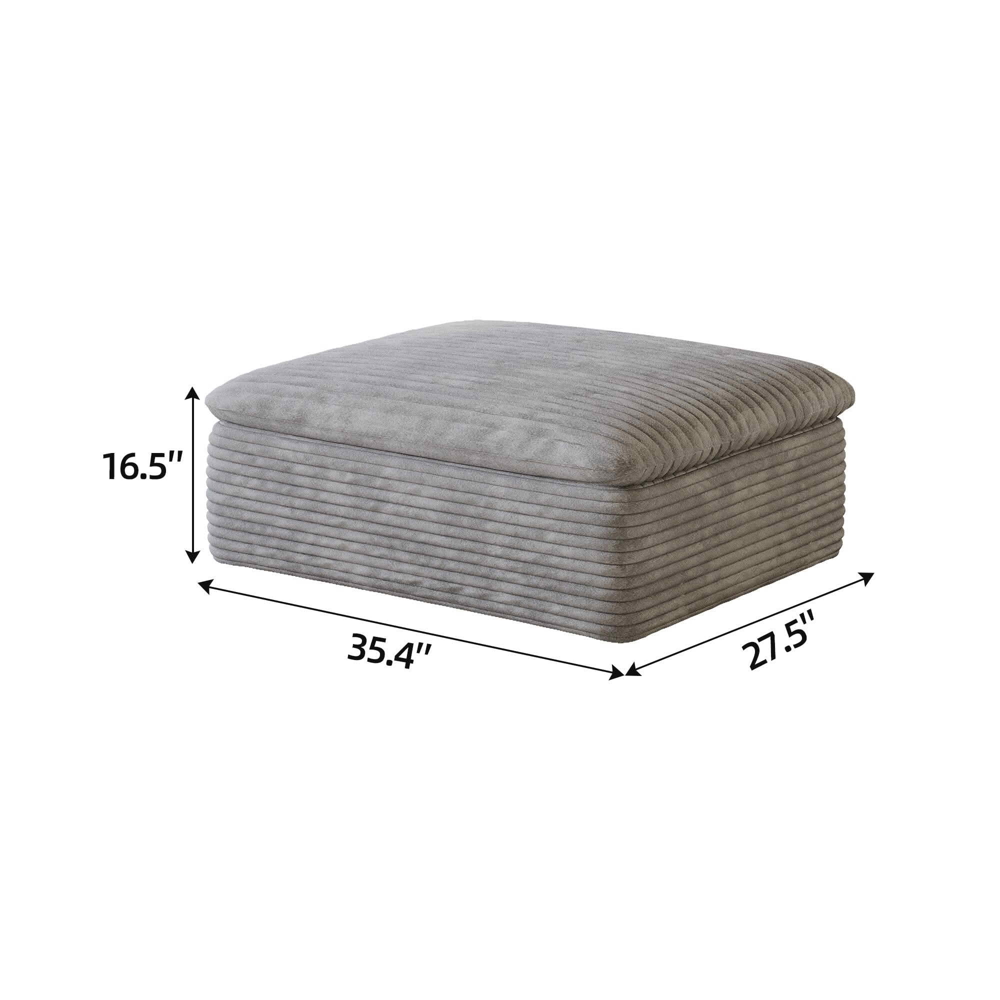 MAYEERTY Modular Ottoman, Soft Plush Sponge Foot Stool, Compressed Design Movable Leisure Ottoman for Indoor Use