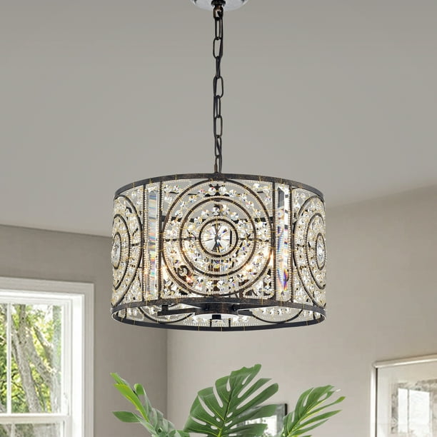Samel 4Light Antique Bronze Metal Chandelier