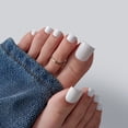thumbnail image 3 of BTArtbox Press On Toenails - lvory White, Square, 2-Week Wear, Easy-to-Apply, 30 Count All-in-One Kit, 3 of 8