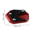 thumbnail image 3 of Unique Bargains 1 Set Aluminum Alloy Motorcycle Kickstand Plate Pad for Honda CB125R 2018-2021 with Wrench Red, Black, 3 of 6