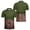 Army Green, variant on OIOLOYJM Golf Shirts for Men 3D Print Creativity Performance Short-Sleeve Mesh Casual Quick Dry Lightweight Polo Shirts Trendy Stylish Gym Collared T Shirts Black L