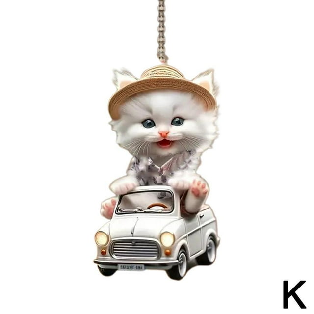 Crazyview Ornements de Voiture Pendentif Chat Mignon Rétroviseur Décoration Maison