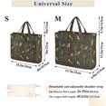 thumbnail image 2 of FORMRS Womens Corduroy Tote Bag Crossbody Shoulder Purse Handbag with Detachable Strap, Green Forest Fox Pattern, 2 of 7