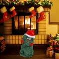 thumbnail image 5 of RV Árbol de Navidad eléctrico para cantar y bailar, Navidad de felpa, árbol de Navidad verde animado, decoraciones navideñas, regalos de Navidad para niños pequeños (20*8CM) Rojo Verde, 5 of 5