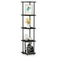 thumbnail image 5 of Furinno TURN-N-TUBE Wood 5 Tier Corner Display Rack in Black/Gray, 5 of 7