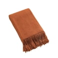 thumbnail image 2 of Knitted Blanket Summer Knitted Woven Blanket Soft And Warm Decorative Blanket With Tassels For BedSofa And Living Room Office Nap Travel Travel Essentials, 2 of 9
