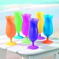 thumbnail image 3 of Fun Express 12-Piece 14oz Neon Hurricane Beverage Glasses for Mardi Gras and Tropical Luau Parties, Blue, Green, Yellow, Orange, Pink and Purple, 3 of 6