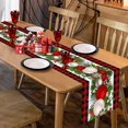 thumbnail image 6 of Christmas Table Runner Red and Black Buffalo Check Plaid Table Runners Seasonal Winter Xmas Holiday Farmhouse Table Cloth Decorations for Home Dining Room Party Decor 13.8x90 Inch, 6 of 6