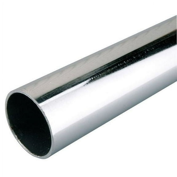 Fast Mount Closet Max Cut to Fit Closet Pole, Heavy-Duty-Chrome, 1-5/16 in. Dia., 8 Ft.