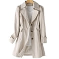 thumbnail image 1 of WomensSingle-breastedTrenchCoatOversizeLongSleeveCoatWithPocketGiftForChristmasBirthdayNewYear, 1 of 5