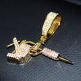 thumbnail image 2 of Tattoo Gun 3D Detailed Hip Hop Bling Bling Pendant, 2 of 2