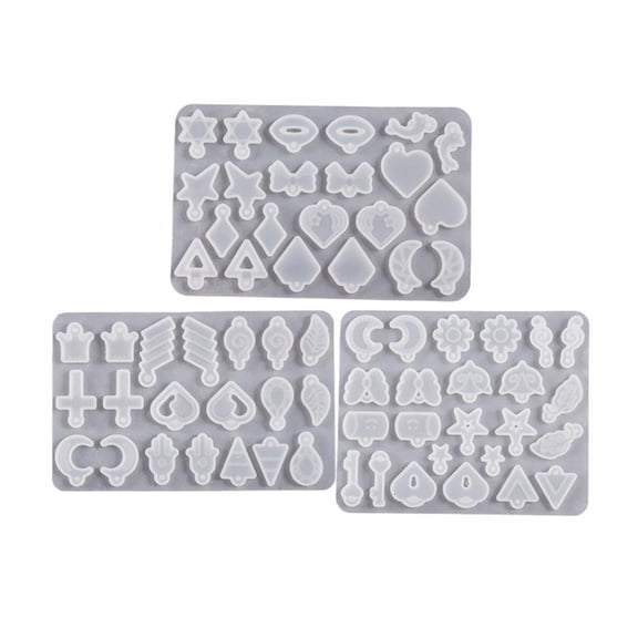 Giaone Mini Cross Moon Heart Earring Resin Mold Leaf Shapes Silicone Molds for DIY