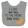 thumbnail image 3 of Inktastic I Love My Tia to the Moon and Back Boys or Girls Baby Bib, 3 of 4