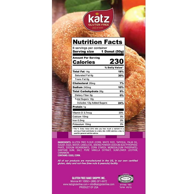 Katz Gluten Free Glazed & Powdered Donut Holes 1 Pack