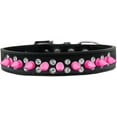 thumbnail image 4 of Pet and Dog Spike Collar, "Double Crystal  Bright Pink Spikes", 4 of 7