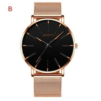 Gifts for Him Feledorashia Watch for Men Valentine's Day Gifts Men's Fashion Ultra Thin Watches Business Stainless Steel Mesh Quartz Watch Clearance