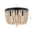 thumbnail image 2 of JONATHAN Y Eivissa 13" 3-Light Coastal Farmhouse Iron/Wood Bead LED Flush Mount, Oil Rubbed Bronze, JYL9929A, 2 of 8