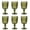 Green, variant on KINGSTONE Drinkware Set,6-Piece Vintage Embossed Stemmed Glass Goblets,9.47oz