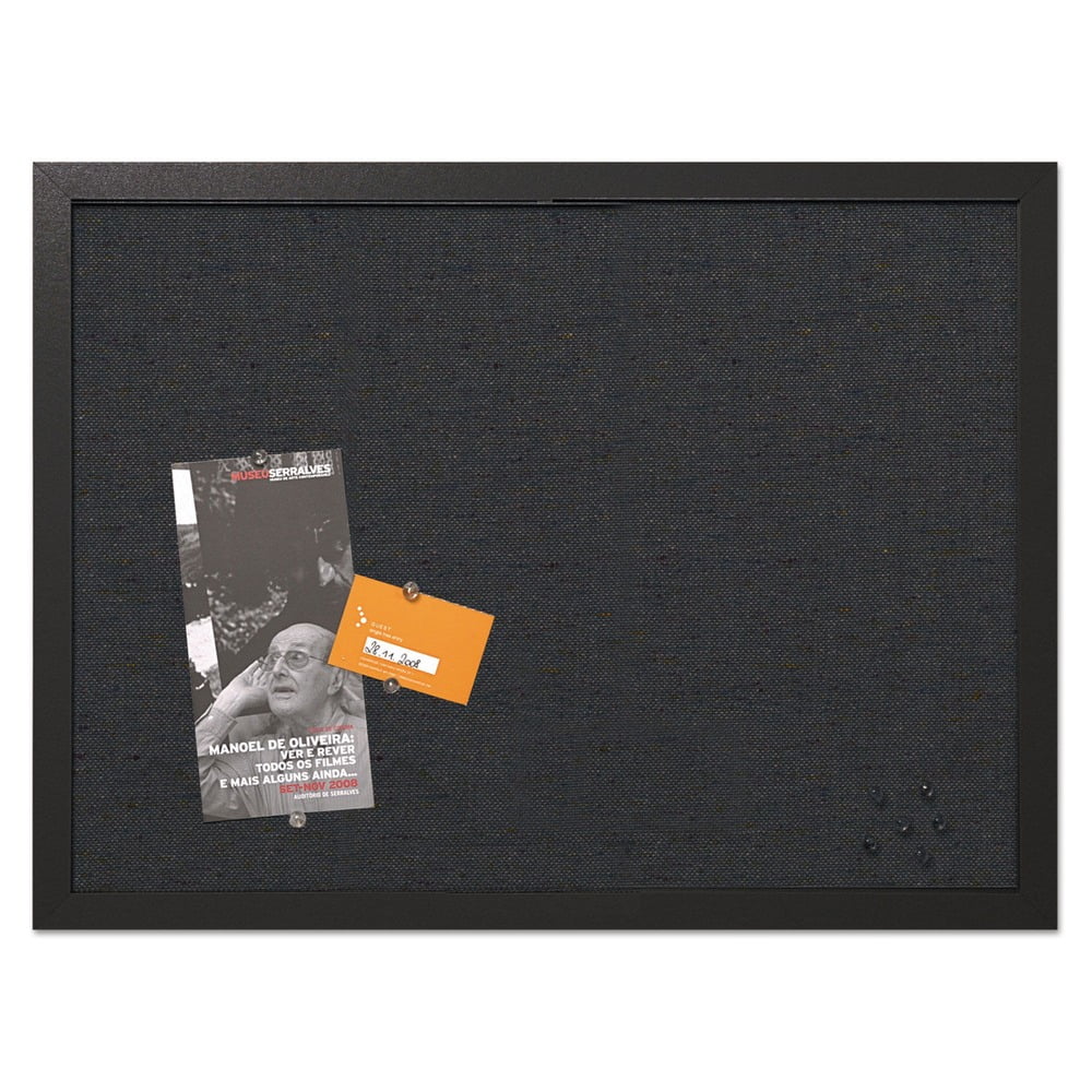 Mastervision Designer Fabric Bulletin Board 24X18 Black Fabric/Black Frame FB0471168