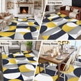 thumbnail image 5 of Yellow Black Washable Area Rug 5x7 Nordic Retro Medieval Geometric Abstract Low-Profile Large Area Rugs with Non Slip Backing Indoor Floor Carpet for Entrance Living Room Bedroom Home Office, 5 of 9