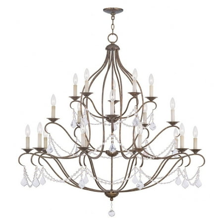 

Traditional French Country Twenty Light Chandelier-Hand Applied Venetian Golden Bronze Finish Bailey Street Home 218-Bel-1119835