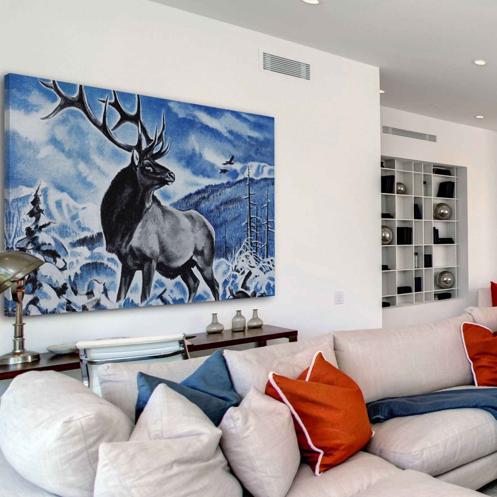 "The Last Elk" Painting Print on Wrapped Canvas