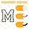 thumbnail image 3 of Iron on Letter  4.4"/3.1" Alphabet M Patches for Repairing Clothing DIY (White, Pack of 5), 3 of 6