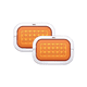 thumbnail image 1 of Plafon Rectangular 18 Led Arillo Gel Bisel Cromado 12-24v 2pz Lab.G,Naranja, 1 of 5
