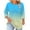 Sky Blue, variant on Otntypg Plus Size Womens Ombre T-Shirts Loose Oversized Casual Fall Ruched Pleated Flowy Tunic Blouse Dressy 3/4 Sleeve Gradient Color Crewneck Pullover Sweatshirts Army Green XXL