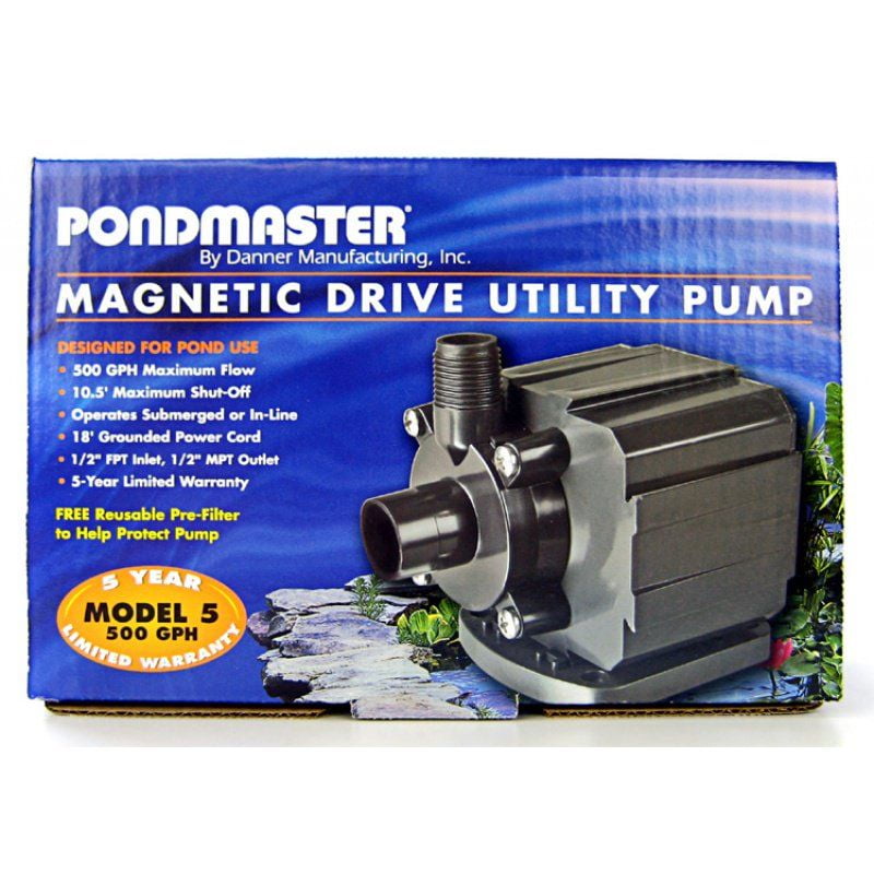 02660 2 Pondmaster Magnetic Drive 3000 GPH Garden Pond Waterfall Pumps w/Filter 